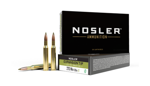 Nosler E-Tip Rifle Ammo 270 WIN 130gr 20ct Solid Copper