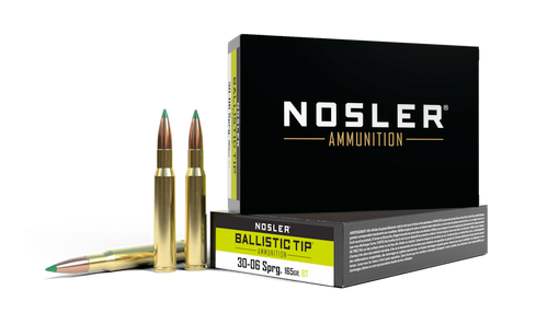 Nosler BT Ballistic Tip Rifle Ammo 30-06 SPR, 165 Gr BT, 20 Rnds
