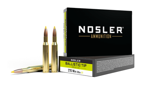 Nosler Ballistic Tip Rifle Ammo 270 Win, 130Gr SP, 20 Rnds