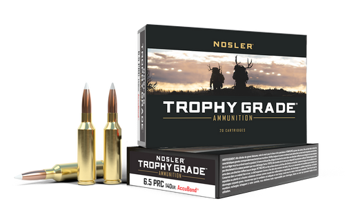 Nosler Trophy Grade Ammo 6.5mm PRC, 140gr AccuBond, 20 Rnds