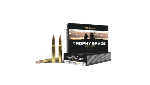 Nosler Trophy Grade Ammo, 30-06 Sprg, 180gr Partition, 20 Rnds