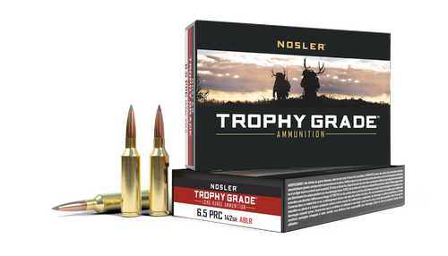 Nosler Trophy Grade Long Range Ammo 6.5 PRC, 142gr ABLR, 20 Rnds