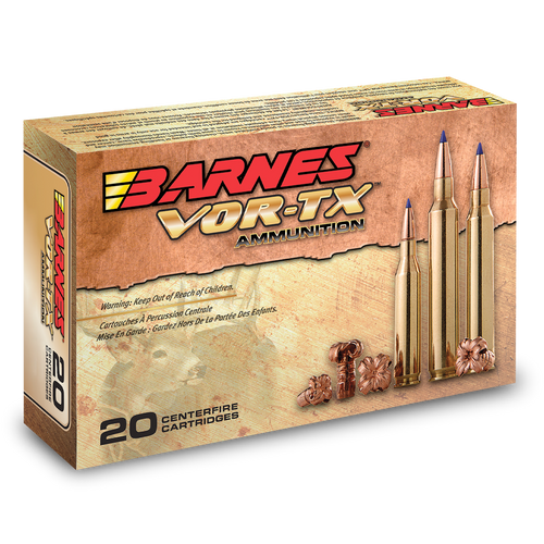 Barnes VOR-TX Rifle Ammo 308 WIN, TTSX BT, 150 Grains, 2820 fps, 20, Boxed