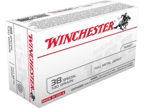 Winchester Pistol Ammo 38 SPL, FMJ, 130 Gr, 800 fps, 50 Rnds