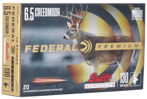 Federal Swift Scirocco II, 6.5 CREED, 130 Grain, 20 Rounds