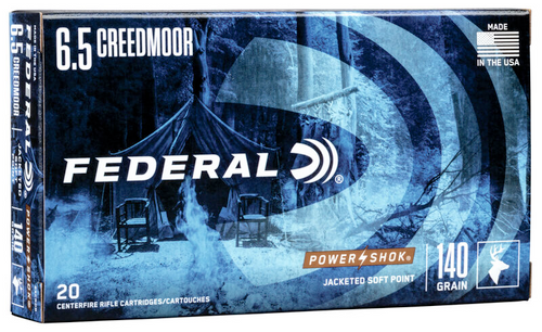 Federal Power-Shok Rifle Ammo 6.5 CREED, SP, 140 Grains, 2750fps, 20 Rnds