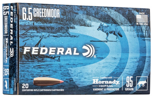 Federal Varmint & Predator Hornady V-Max, 6.5 Creedmoor, 95 Grain, 20 Rounds