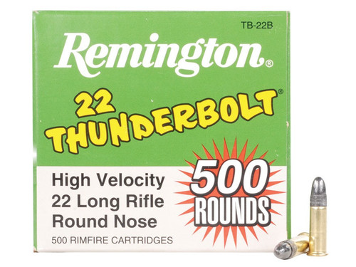 Remington Thunderbolt HV 22LR, 40 Gr, LRN, 500 Rnds, Bulk