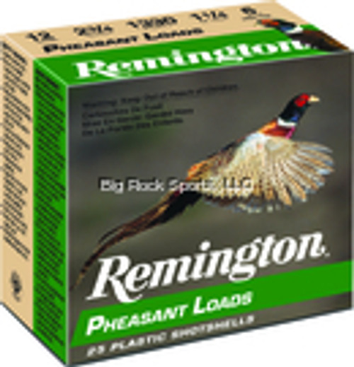 Remington Pheasant Loads Shotshell 12 GA, 2-3/4 in, No. 4, 1-1/4oz, 3-3/4 Dr, 1330 fps, 25 Rnd per Box