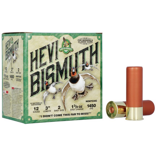 HEVI-Shot Bismuth Shotshell 12 GA, 3In 1.375Oz #2, 25 Rnds