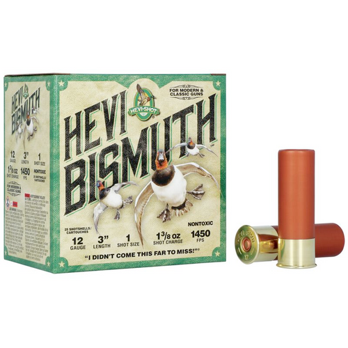 HEVI-Shot Shotshell Hevi Bismuth 12 GA 3 " 1 Shot 1.625 OZ, 25 Rnds