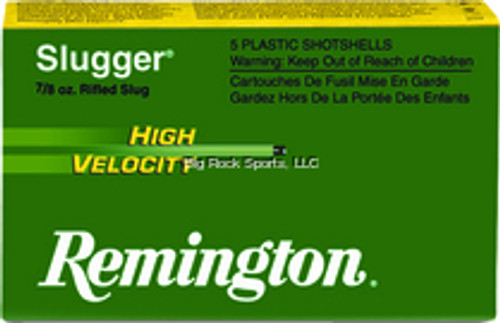 Remington Slugger Shotshell 12 GA 2-3/4" 7/8oz Max 5Rnd HV Rifled Slug 1800FPS