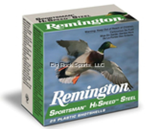 Remington Sportsman Hi-Speed Steel Shotshell 12 GA, 3 in, No. 2, 1-1/8oz, Max Dr, 1550 fps, 25 Rnd per Box