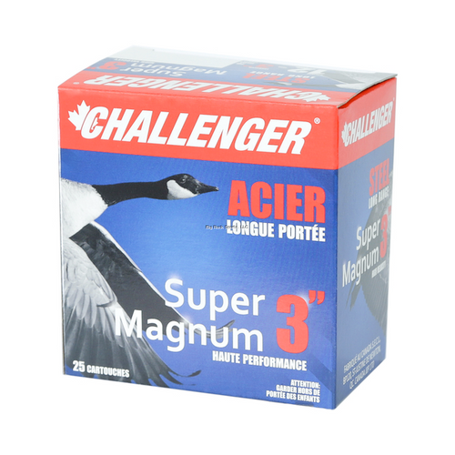 Challenger Ammo Super Magnum 5017 Shotshell 12 GA, 3 in, No. 4, 1-1/8 oz, 1550 fps, 25 Rnds