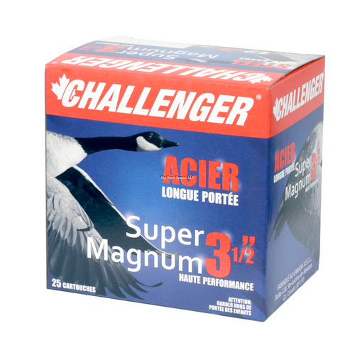 Challenger Ammo Steel Super Magnum Shotshell 12 GA, 3.5", No. 1, 1-1/2 oz, 1500 fps, 25 Rnds