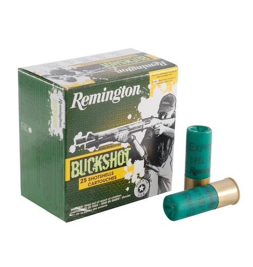 Remington 12 Ga 2 3/4", 00 Buck, 25 Rnds
