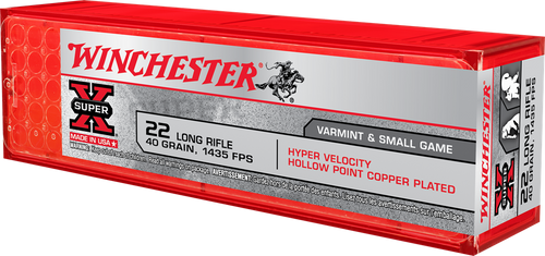 Winchester 22 Long Rifle Super X 40 Gr HPCP, 100 Rnds