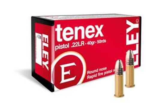 Eley Tenex Pistol 22 LR, 40 Gr Round Nose, 50 Rnds