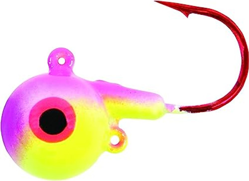 Shur Strike Hot Ball Jig 1/4 oz Chartreuse/Pink/Pink, 5 Pk