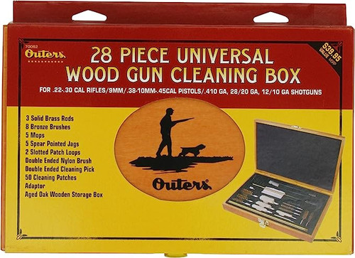 Outers 28 Piece Universal Wood Gun Cleaning Box