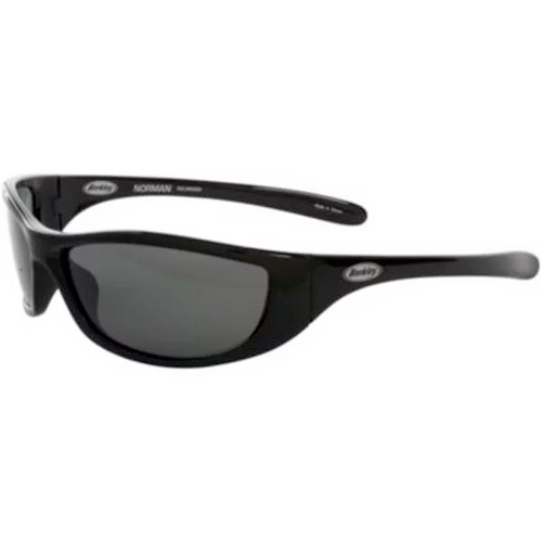 Berkley Polarized Full Rim Fishing Sunglasses, Black Frame w/ Norman Smoke Lens