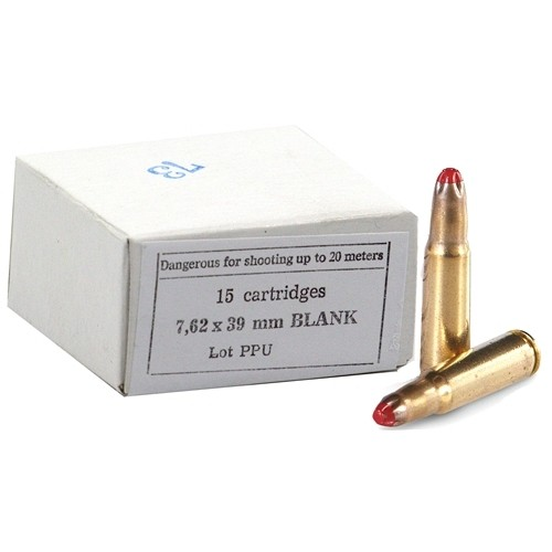 PPU 7.62X39 Blanks, Box Of 15