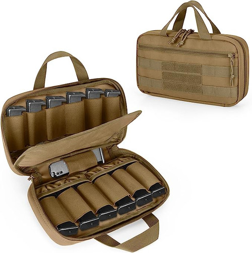 DSLEAF Tactical Pistol Magazine Storage Bag, Tan