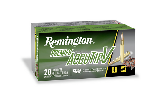 Remington Rifle Ammo 224 Valkyrie, 60GR Accutip-V Boat Tail, Box of 20