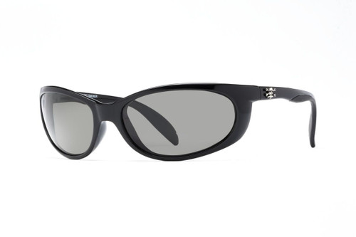 Calcutta Smoker Sunglasses Shiny Black/Gray 60mm Lens