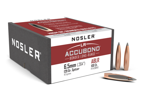 Nosler Accubond Long Range Rifle Bullets 6.5mm 129gr SP, Box of 100