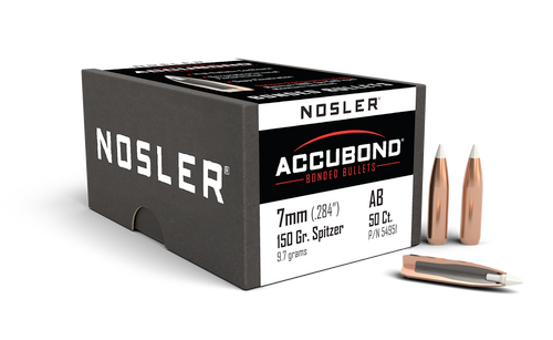 Nosler AccuBond Rifle Bullets 7mm, 150 Gr AccuBond, Box of 50