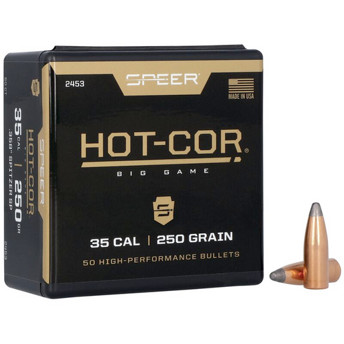 Speer Rifle Hunting Hot-Cor Bullets .358, 250gr SPTZ SP, Box of 50