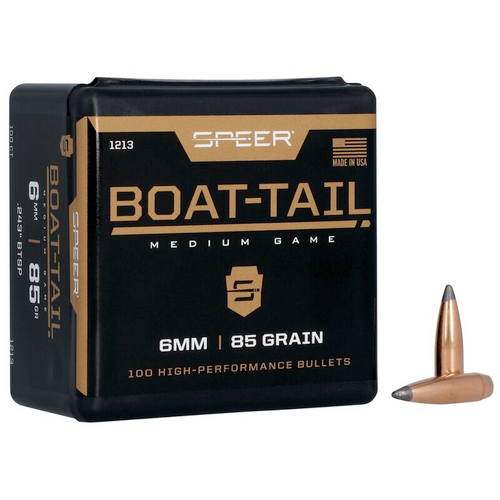 Speer Boat Tail Rifle Bullets .243, 85gr BT SP, Box of 100
