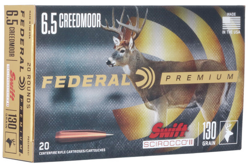 Federal Swift Scirocco II, 6.5 CREED, 130 Grain, 20 Rnd