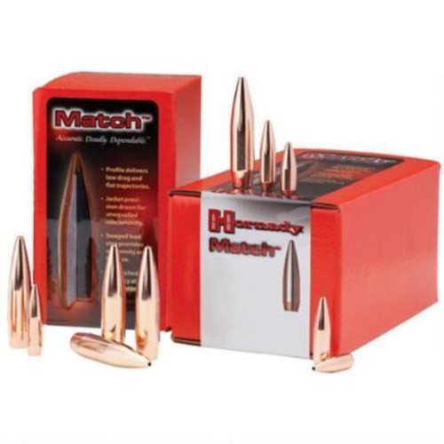 Hornady 22 Cal (.224") Projectiles, 52gr BTHP Match, Box of 100