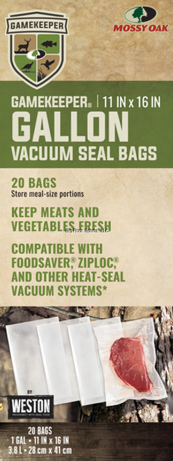 Weston Gamekeeper Vac Bags - 11in x 16in (Gallon), 20 Count