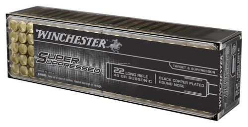 Winchester Super Supressed Rifle Ammo 22 LR, LRN, 45 Gr, 1060 fps, 100 Rnds