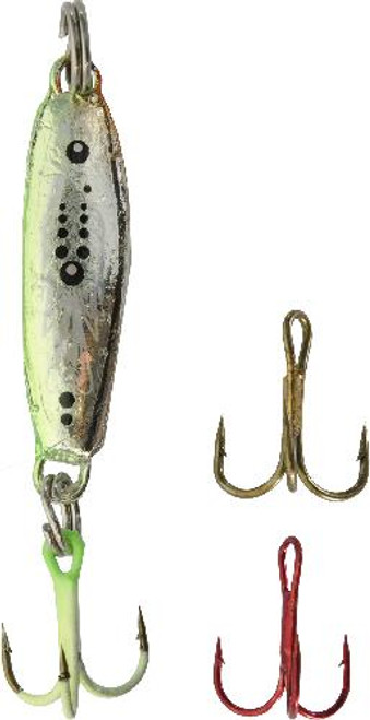 HT Jig-A-Whopper Lazer Rocker Minnow 1/8 oz, Silver Lime