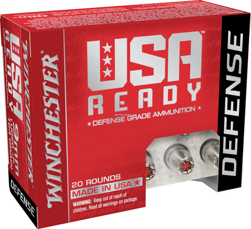 Winchester USA Ready HEX VENT Pistol Ammo 9mm, HP, 124 Gr, 1200 fps, 20 Rnds