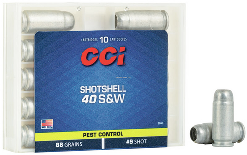 CCI Centerfire Pistol Shotshell 40 S&W, 9 Shot, 88 Gr, 1250 fps, 10 Rnds