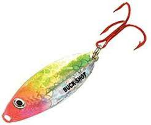 Celsius Tungsten Stunner Jig Ice Fishing Hook, Glow Red Tiger, 1/16 oz. 