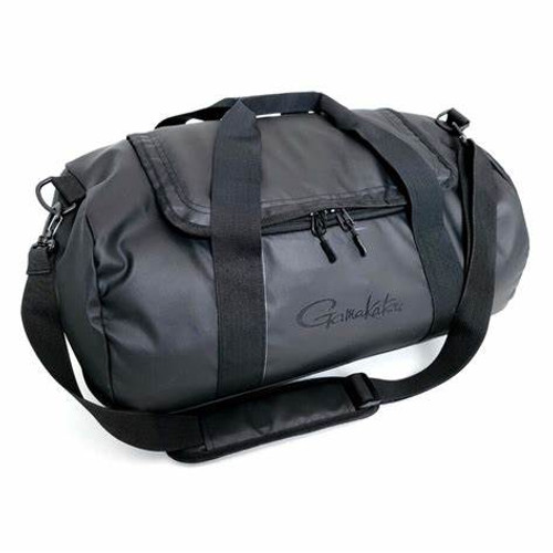 Gamakatsu Duffle Gear Bag, Water Resistant, Shoulder & Carry Straps, 30 Litre, 19"x10"x10", Black