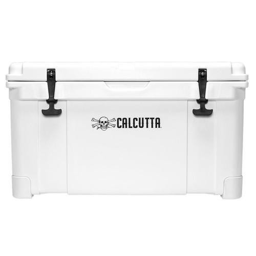 Calcutta Renegade Cooler 100 Liter White w/Removeable Tray, Divider & LED Drain Plug, EZ-Lift Rope Handles, 38.6"Lx19"Wx19.1"H