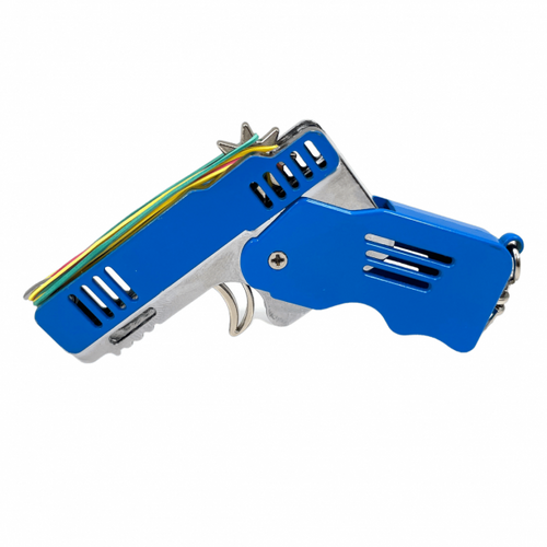 RW Minis Rubber Band Key Chain Gun, Blue