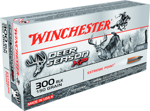 Winchester Deer Season XP Rifle Ammo 300 Blackout 150 Gr.Extreme Point Polymer Tip, 20 Rnds