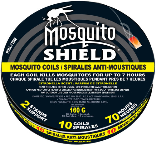 Mosquito Shield Mosquito Coil TIN (10 X 16g) 160g, 70 hrs burn time