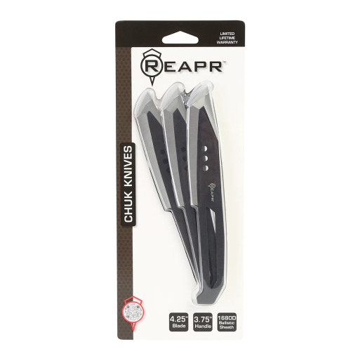 Reapr 3 Piece Chuk Throwing Knives Set, 4.25" Blades