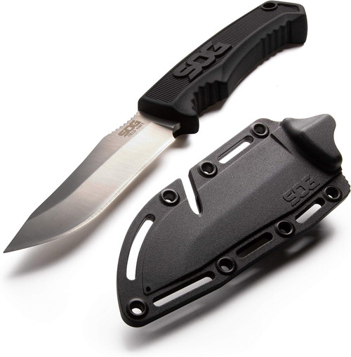 SOG Field Knife, Fixed 4" Clip Point Blade