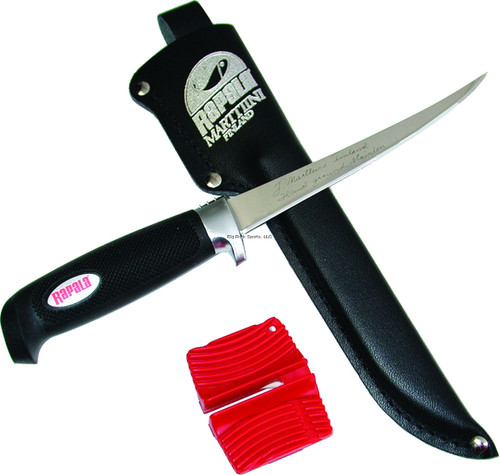 Rapala Soft Grip Fillet Knife, 6" Stainless Blade, w/Sharpener & Sheath