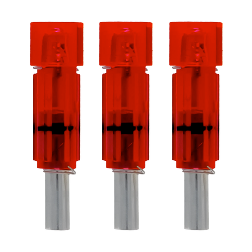 Lumenok 3 Pack Easton Carbon Bolt End Flat fit .297" ID Bolts, Red